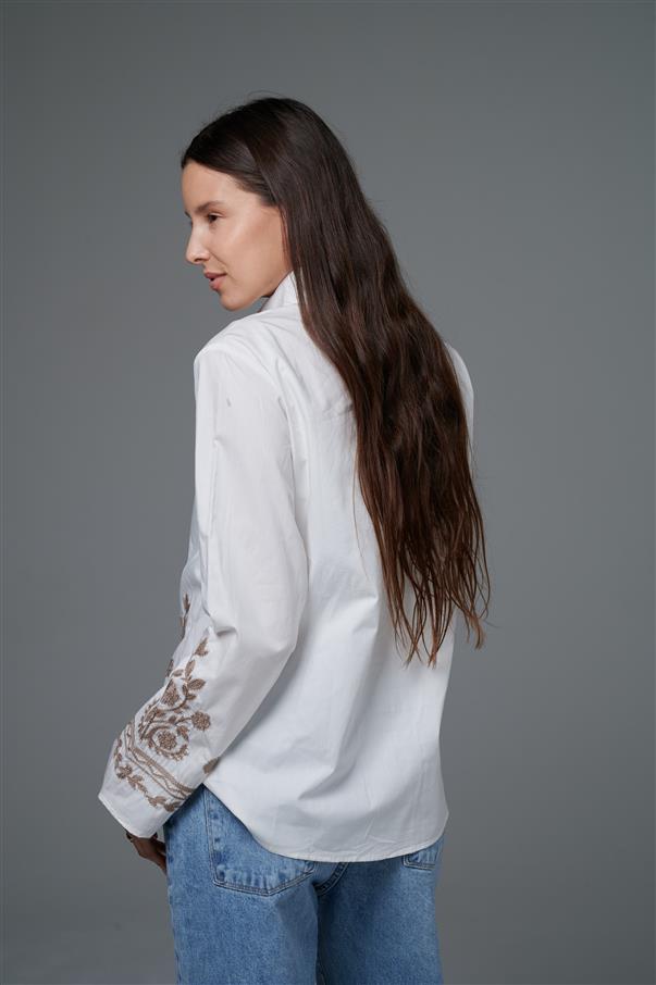 Camisa Vizantina Poplin Bordada